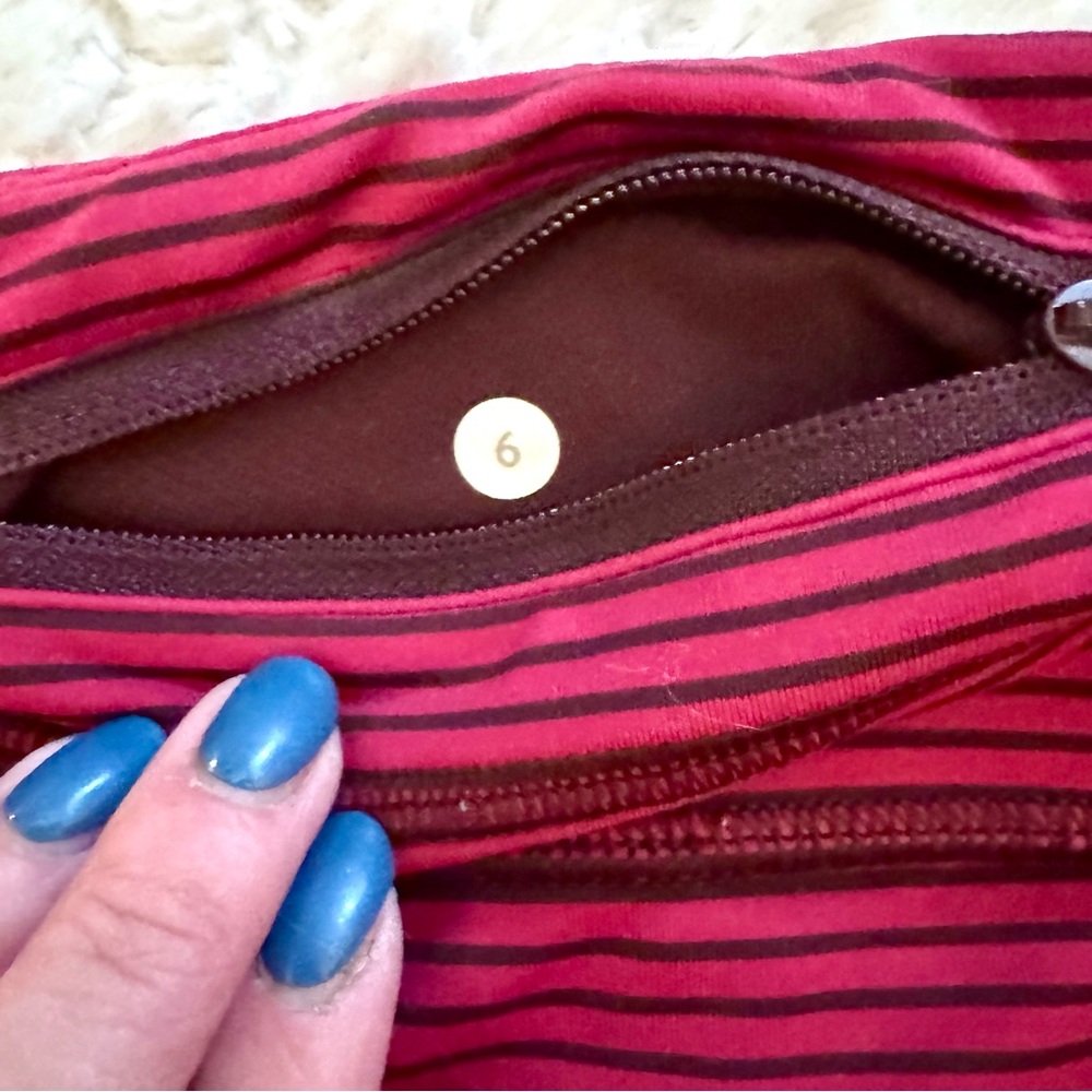 Lululemon Run: Pace Tight Size 6 – Hyper Stripe Bordeaux Drama/Bumble Berry - Picture 4 of 8